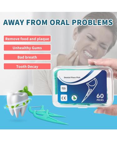 Buy 300 Pcs Mint Dental Floss Sticks - Plastic Toothpicks for Oral Care | International Shipping Available - Buy Online on GoSupps.com