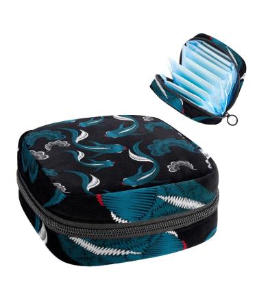 Women's bonds storage pockets Stillpad keeper koi fish seatang portable period kit pocket feminine product bag for women girls color4