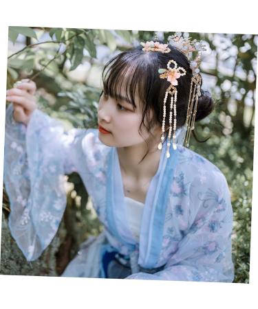 Beavorty 2 Sets comb flower tassel hairpins hanfu hair clip flower tassel clip flower tassel hair clip kimono hair barrettes hair clip hanfu headdress the flowers pair clip metal - Buy Online on GoSupps.com