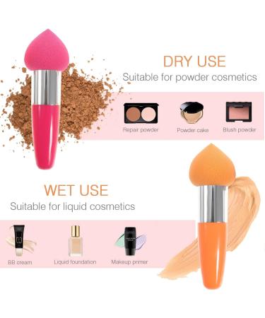 POPETPOP 3pc Sponge Stick Makeup Concealer Sponge Makeup Lollipop Sponge on Stick Makeup Foundation Sponge with Handle Travel Makeup Brush Eye Shadow Brush Major - Buy Online on GoSupps.com