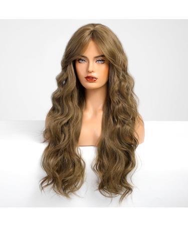 Buy Haircube 26-inch Long Brown Wavy Wig for Women - Natural Looking Heat-Resistant Synthetic Pony Curly Wig for Daily & Party Use - Buy Online on GoSupps.com