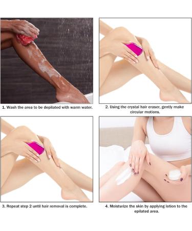 Crystal Hair Eraser - Painless Hair Remover for Arms, Legs, and Back | Portable Exfoliation Tool | Reusable and Washable - Buy Online on GoSupps.com