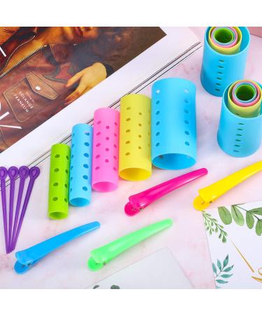 141-Piece Magnetic Hair Rollers Set - 60 Plastic Rollers, 60 Pins, 20 Clips, Hairnet | Versatile Sizes for All Hair Types - Buy Online on GoSupps.com