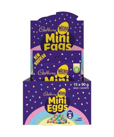 Cadbury Micro Mini Eggs Chocolatey Candy Eggs 90 g (Pack of 15) Micro Chocolate 33g (Pack of 24)