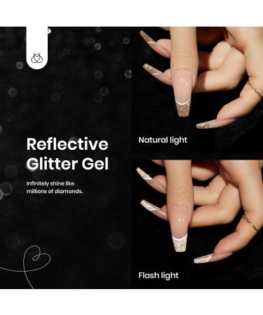 Beetles Reflective Glitter Gel Polish Set - 6 Holographic Colors - Soak Off UV LED - Spring Summer Nail Polish Kit - Buy Online on GoSupps.com
