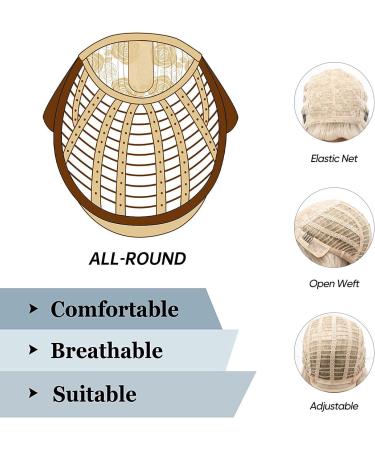 Blonde Mullet Wig for Women - 22 inch Long Synthetic Pixie Cut with Bangs and Fringe for Party and Cosplay - Buy Online on GoSupps.com