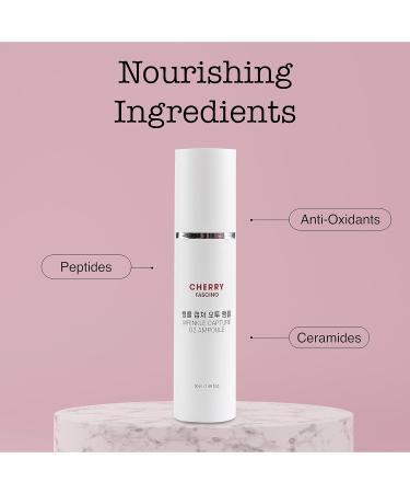Cherry Fascino Wrinkle Capture O2 Ampoule 1.7 oz - Anti-Aging Moisturizer with Hyaluronic Acid & Ceramides for Dry Skin - Korean Skincare for Daily Use - Buy Online on GoSupps.com
