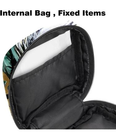 Menstrual Pad Bag with Zipper | Vintage Animal Rooster Pouch for Women & Girls | Stylish Tampon Collection Bag - Buy Online on GoSupps.com