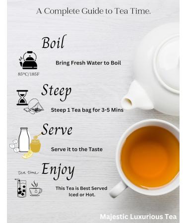 Majestic Tea| Sencha Kyoto Cherry Rose| Green Tea| Loose Leaf Pyramid Tea Bags| Eco-conscious Tea Bags | Individually Wrapped 20 Tea Bags|. - Buy Online on GoSupps.com