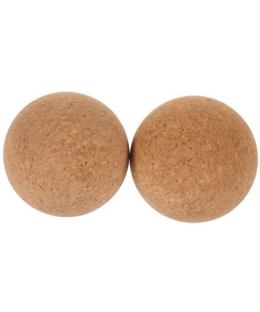 Beaupretty cork massage ball 80 mm 2 pieces high dense particle massage ball for massage yoga rigger point muscle node deep tissue muscle relief ball