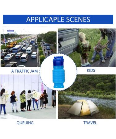 CUNQN Emergency Toilet Shrinkable Urinal 750ml - Portable Pee Bottle for Outdoor Activities and Travel - Buy Online on GoSupps.com