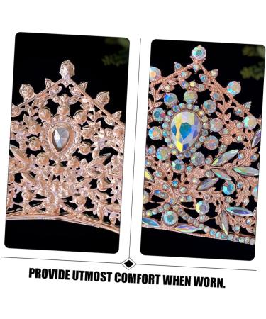 Crown Headband Crown Wedding Crown for Bride Wedding Headpiece for Bride Bridal Crown Wedding Accessories for Brides Birthday Crowns for Women Bachelorette Crown 17.00X17.00X9.00CM Golden - Buy Online on GoSupps.com