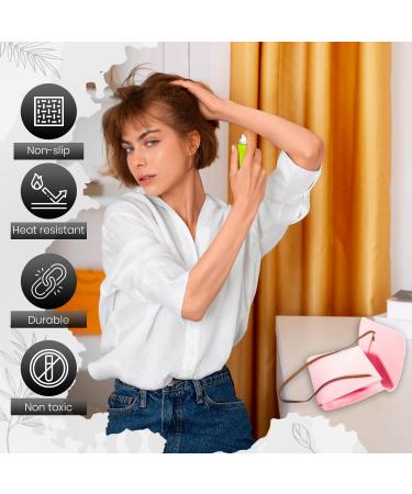 Glamza Hair Straightener Mat & Pouch - Made from Heat Resistant Safety Felt - Ideal for Home & Travel (Pink (Pouchy)) - Buy Online on GoSupps.com