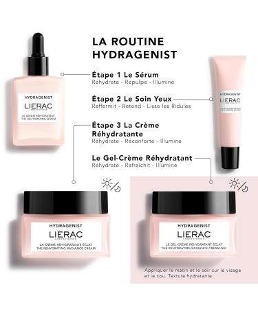 Lierac Hydragenist Rehydrating Radiance Cream-Gel Refill - Vegan Face Moisturizer with Natural Hyaluronic Acid for Normal to Sensitive Skin 50ml | International Shipping Available - Buy Online on GoSupps.com