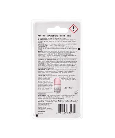 KISS PowerFlex Pink Nail Glue for Press On Nails Ultra Hold Flex Formula Nail Adhesive Includes One Bottle 3g (0.10 oz.) with Twist-Off Cap & Nozzle Tip Squeeze Applicator - Buy Online on GoSupps.com