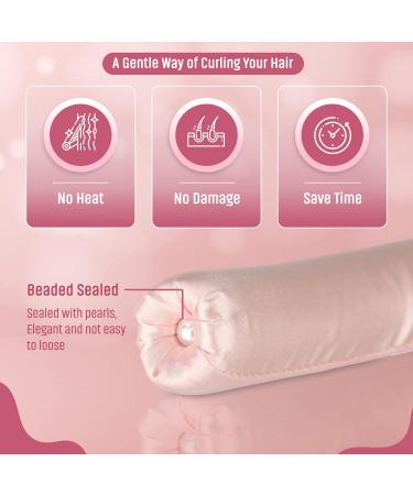 SHOPTOP Heatless Curlers Headband - Set of Heatless Hair Curlers for Natural Waves - Pink Hair Accessories for Women and Girls - Buy Online on GoSupps.com