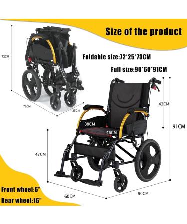 Transit Wheelchair Foldable Lightweight Travel Wheelchair Wheelchair Foldable Lightweight Aluminum Wheelchair Lightweight Wheelchair Wheelchair for Adults Blue - Buy Online on GoSupps.com