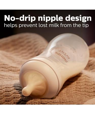 Philips AVENT Glass Natural Baby Bottle 8oz 4pk - Clear with Natural Response Nipple - SCY913/04 - Buy Online on GoSupps.com