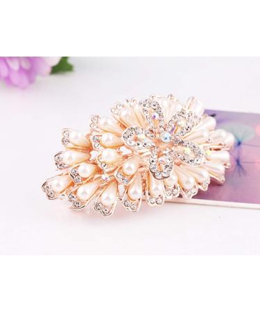 Sweet Crystal Sparkling Bowknot Hair Pins Rhinestone Pearl Flower Hair Clip Hairpin for Party Wedding Daily Applies to Bun Updo - Buy Online on GoSupps.com