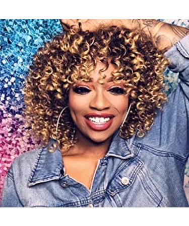 Ombre Afro Kinky Curly Wigs for Black Women | Synthetic Curly Hair - Perfect Daily Style - Buy Online on GoSupps.com