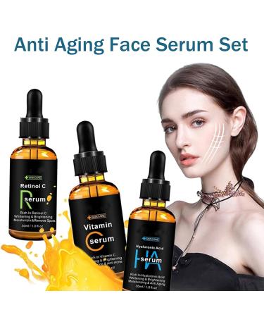 Anti Aging Skin Care Sets for Women | Vitamin C & Retinol Serums | Hydrating Gift Set for Glowing Skin - Buy Online on GoSupps.com