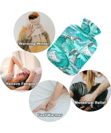 NAANLE Sea Wave Seagull 2L Hot Water Bottle - Large Transparent Heat Therapy for Pain Relief | Ideal for Bed Hand & Foot - Buy Online on GoSupps.com