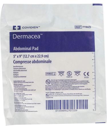 Wp000-7196D 7196D Pad Dermacea Abdominal Lf Sterile 5X9" Non-Woven 36 Per Pack # 7196D from Kendall Company