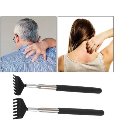 Upain Stainless Steel Telescopic Back Scratcher Set - Extendable 68cm for Head & Back Relief - 2 Pieces - Buy Online on GoSupps.com
