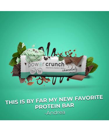 Power Crunch Chocolate Mint Protein Wafer Bars - High Protein Snacks (12 Count) - Buy Online on GoSupps.com