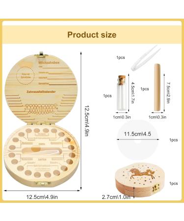 Spermuoy Children Tooth Storage Box - Wooden Souvenir Box for Kids | Cartoon Tooth Fairy Keepsake - Buy Online on GoSupps.com