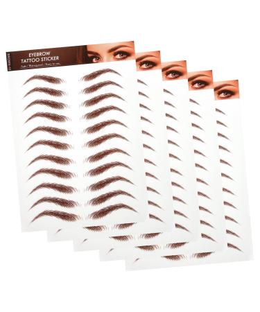 AUTSUPPL 5 Sheets Fake Eyebrow Stickers Sticker Eyebrow Stickers Shaping Eyebrow Stickers Peel off