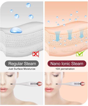 Professional Facial Steamer for Deep Cleaning and Skin Care - Home Spa Warm Ionic Mist Atomizer for Women - Unclog Pores, Moisturize, and Sinus Relief - Includes Bonus Hairband and Stainless Steel Kit (White/Silver) - Buy Online on GoSupps.com