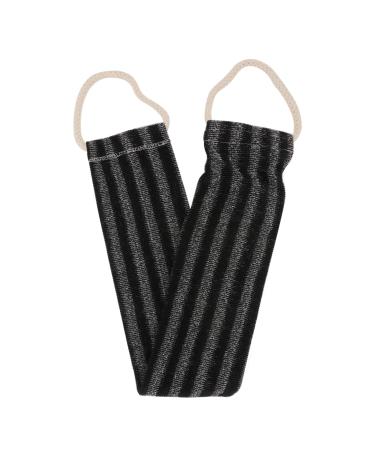 Body Scrubber Sponge Back Scrubber Double- back exfoliator for shower exfoliating back scrubber loofah back scrubber Sided Back Exfoliator Bath Shower Scrubber 70x12cm Black
