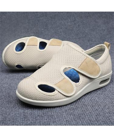 NVBHOF Men's Diabetic Orthopedic Slippers - Adjustable Closure Toe for Arthritis Edema Swollen Feet - Elderly Shoes for Fasciitis (Size 12, Meters Color) - Buy Online on GoSupps.com