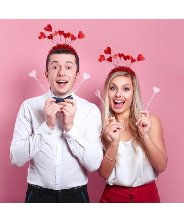 Minkissy 2 Pieces Heart Hair Tillettes - Valentine's Day Headband for Women & Girls | Perfect for New Year & Christmas Photo Props - Buy Online on GoSupps.com