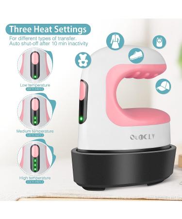 QuuCLY Mini Heat Press Machine - Portable Easy Heat Press for Crafts & Small HTV Vinyl Projects (Pink) - Buy Online on GoSupps.com