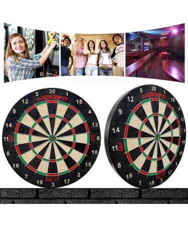 Regulation Bristle Dartboard Set - Premium Compressed Sisal with Print Numbers and Staple-Free Bullseye - Ideal for Adults and Family Fun - Perfect for Room, Bar, or Garage - Dartboard-01 - Buy Online on GoSupps.com