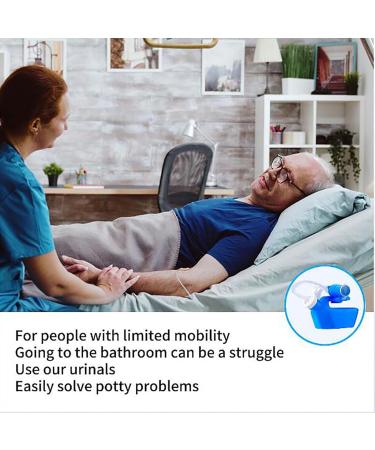 Blue ICEMOB Urinals for Men Male Urine Bottles Non Spill 2000ML Pee Bottle for Men with Cleaning Brush Clear Scale Portable Urinal for Home Camping Travel 1.6M Hose - Buy Online on GoSupps.com