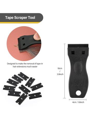 Gomake Tape in Hair Extension Tools Kit - Stainless Steel Sealing Clamp Plier, Tape Remover Scraper, Hair Clips & Styling Tools | For Human Hair Extensions - Black - Buy Online on GoSupps.com