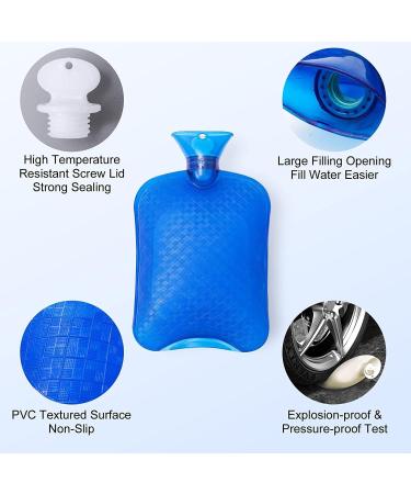 Large 3L Hot Water Bottle with Lid | Transparent PVC Warming Bag for Hot & Cold Compress | Hand & Foot Warmer - Buy Online on GoSupps.com