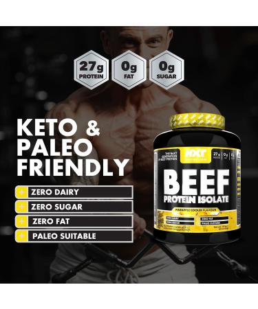 NXT Nutrition Beef Protein Isolate Powder - Paleo Keto Friendly - Dairy & Gluten Free | 1.8kg Pineapple Flavor - Buy Online on GoSupps.com