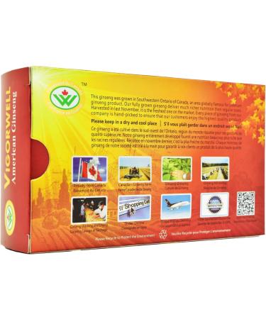 Vigorwell Premium 4-Year Jumbo American Ginseng (60G/2.1OZ)-Proudly from Canadian Ginseng Farm - Buy Online on GoSupps.com