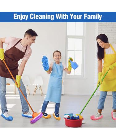 Washable 10Pcs Mop Slippers: Soft Microfiber Dust Mops for Floor Cleaning - Reusable Shoes Cover for Women Men Kids - Ideal for Sweeping House, Office, Bathroom, Kitchen - Buy Online on GoSupps.com