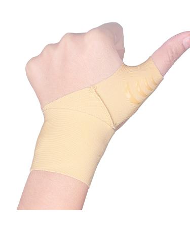 YUNYILAN Ultra Thin Thumb Arthritis Wrist Brace - Compression Support for Carpal Tunnel Joint Pain Tendonitis - Unisex Left Hand Skin Tone - Buy Online on GoSupps.com