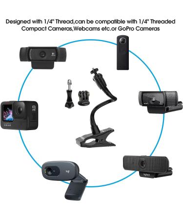 Smatree Flexible Jaws Clamp Mount Holder for Logitech Webcam and GoPro Hero - Compatible with C925e C922x C930e C920 C615, Arlo Ultra/Pro/Pro 2/Pro 3 - Secure Your Camera Anywhere! - Buy Online on GoSupps.com