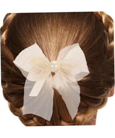 Beaupretty Bow Flower Mesh Lace Hairpin Hair Accessories The Flowers Metal Hair Ring Girl - Buy Online on GoSupps.com