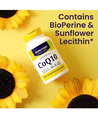 Healthy Origins Natural Enhanced CoQ10 (BioPerine ) 100 mg - Heart Health & Energy Supplement - Gluten-Free & Non-GMO Supplements with BioPerine & Sunflower Lecithin ((Pack of 1) 150 Veggie Gels) 150 Count (Pack of 1) - Buy Online on GoSupps.com