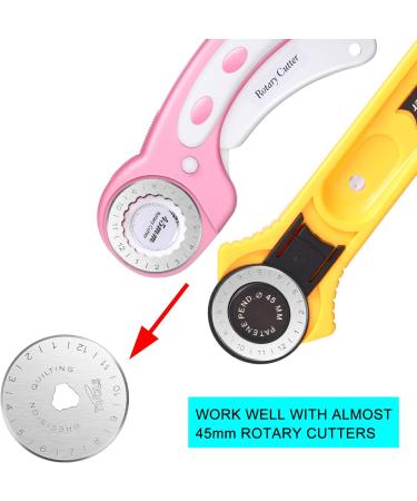 12 Pack 45mm Rotary Cutter Blades Replacement - Fits Fiskars and Olfa - for Quilting, Sewing, Crafts - Buy Online on GoSupps.com