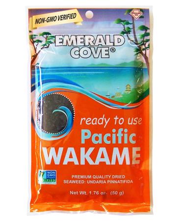 Emerald Cove Ready-to-Use Pacific Wakame, Premium Dried Seaweed, Non-GMO, Gluten Free, 1.76 oz (1 pk) 1.76 Ounce (Pack of 1)