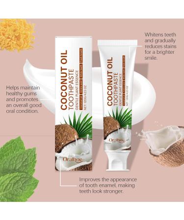 KLYso Coconut Oil Whitening Toothpaste Fresh Breath Gum Care & Enamel Protection for Family Oral Care(3PCS) - Buy Online on GoSupps.com
